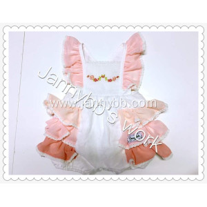 Girl Pink Embroidery Bubble